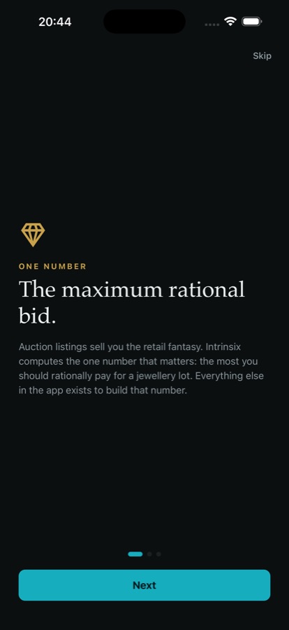 The first-run explanation of what the app does
